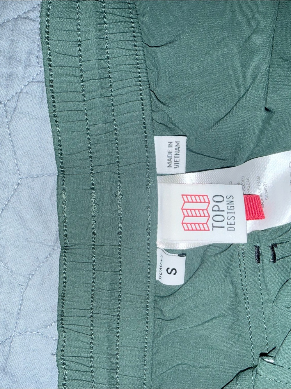 Topo Designs Olive Green Shorts with Pink Tag - Picture 3 of 3